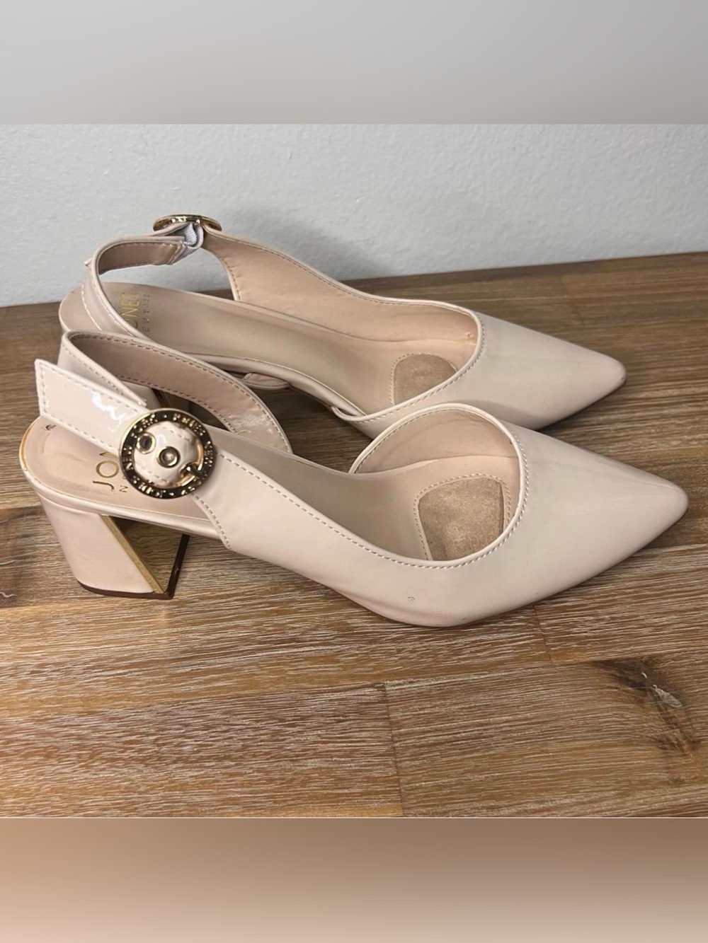 Jones New York Candree Slingback block Pumps Nude 8.5